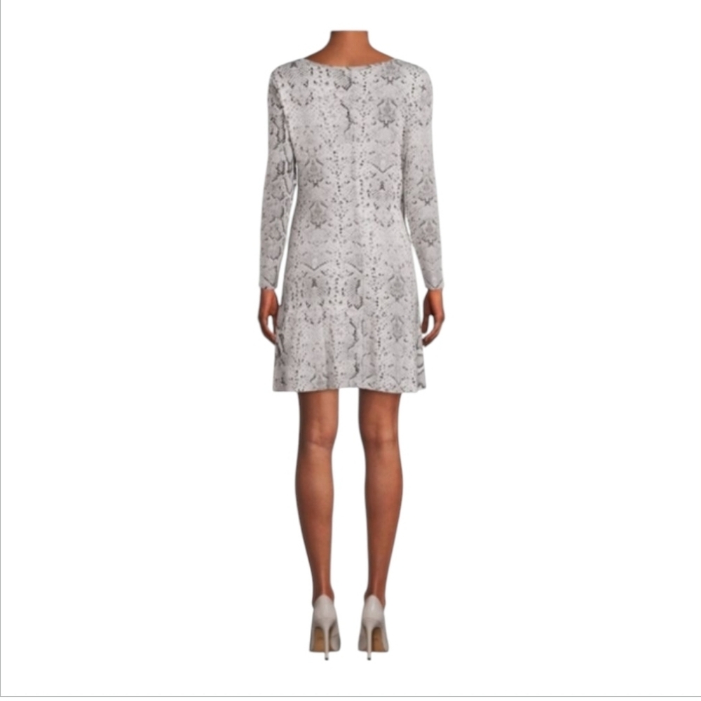 Women's Long Sleeve Snakeskin Style Dress - Picture 2 of 2